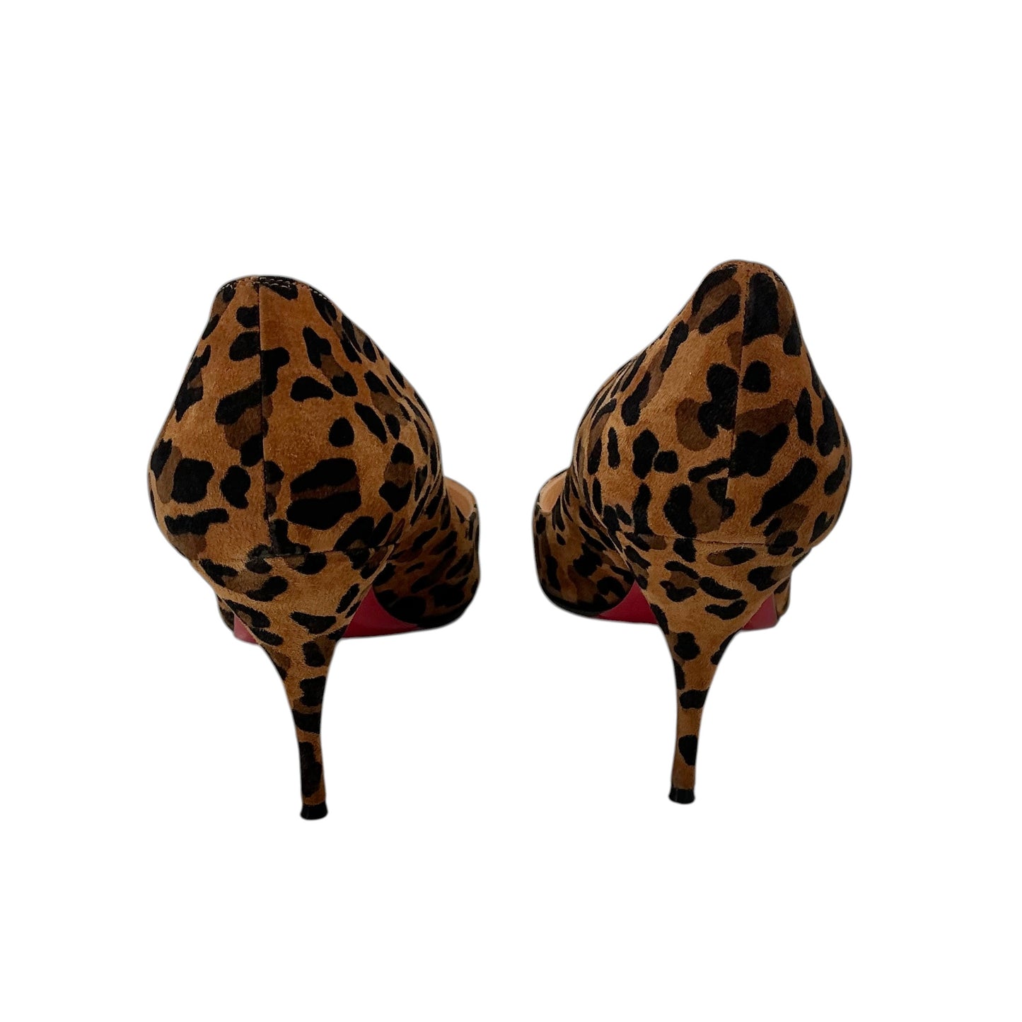 Christian Louboutin Clare Leopard Suede Pointed Toe Heels