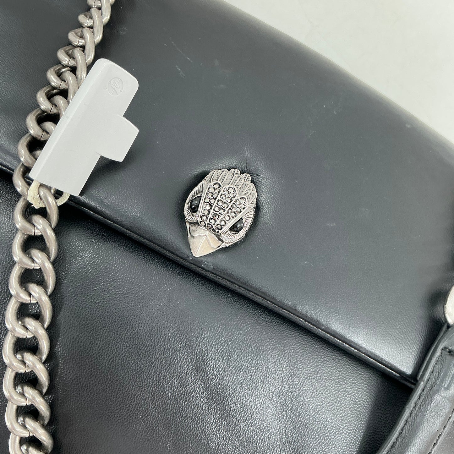 Kurt Geiger London XXL Kew Black Soft Puff Leather Convertible Shoulder Bag