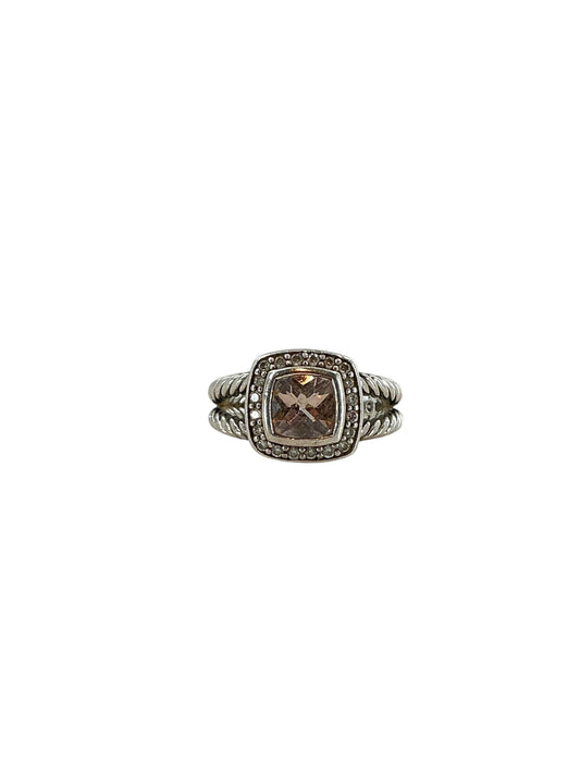 David Yurman Smoky Quartz Petite Albion Ring Sz 6