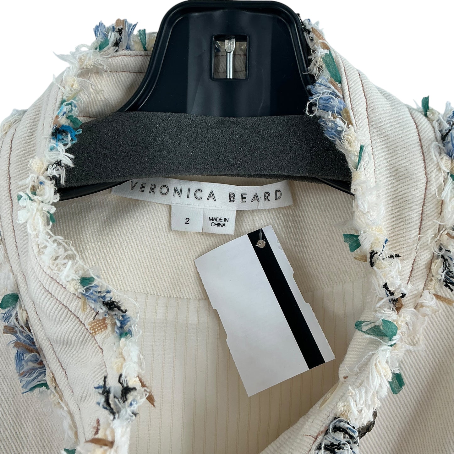 Veronica Beard "Darren" Tweed & Gabardine Paneled Jacket