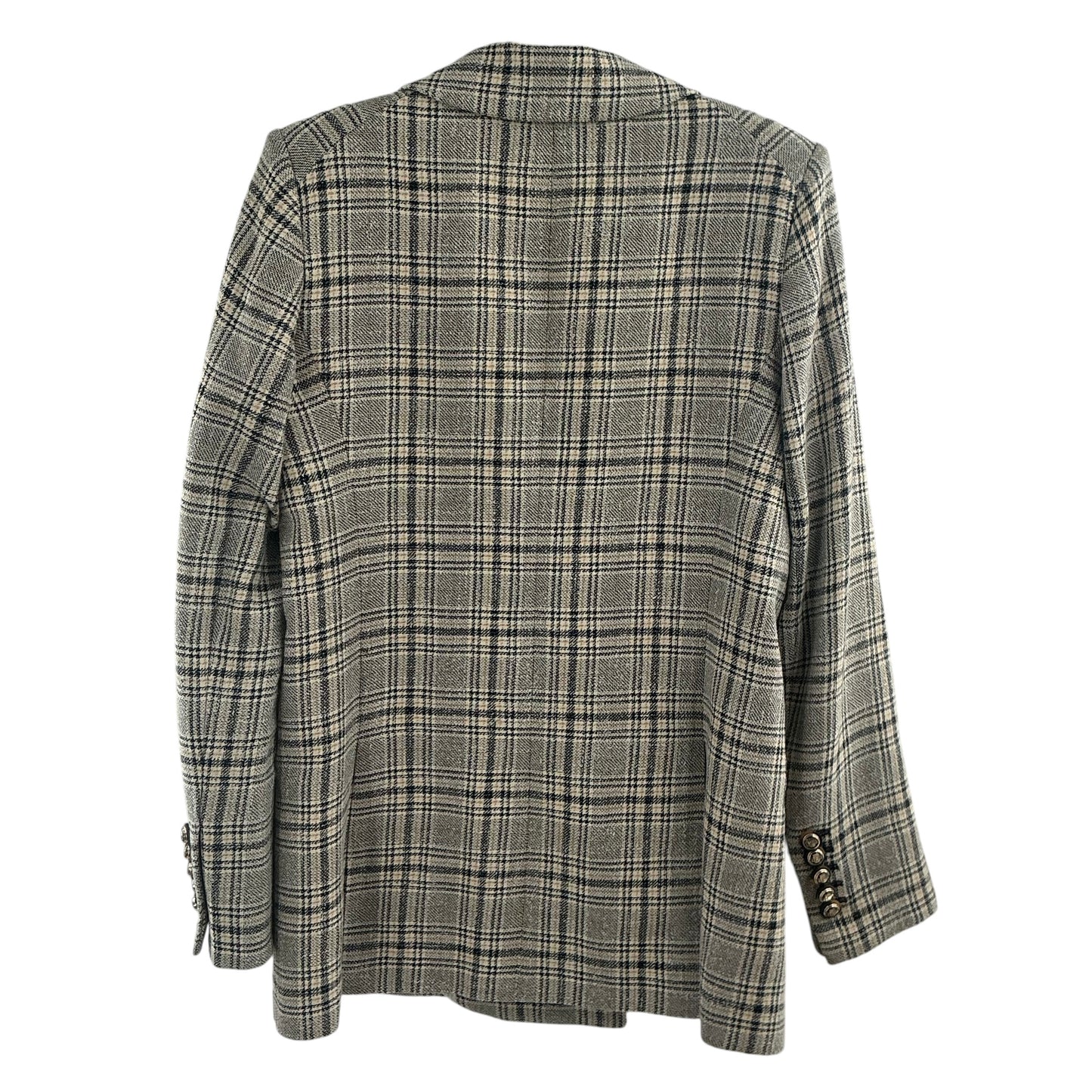Veronica Beard Oria Plaid Double-Breasted Dickey Blazer