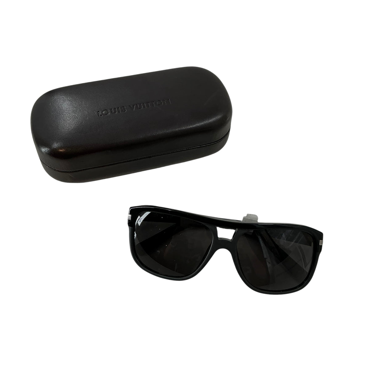 Louis Vuitton Z0316W Damier Temple Possession Pilot Sunglasses - Black