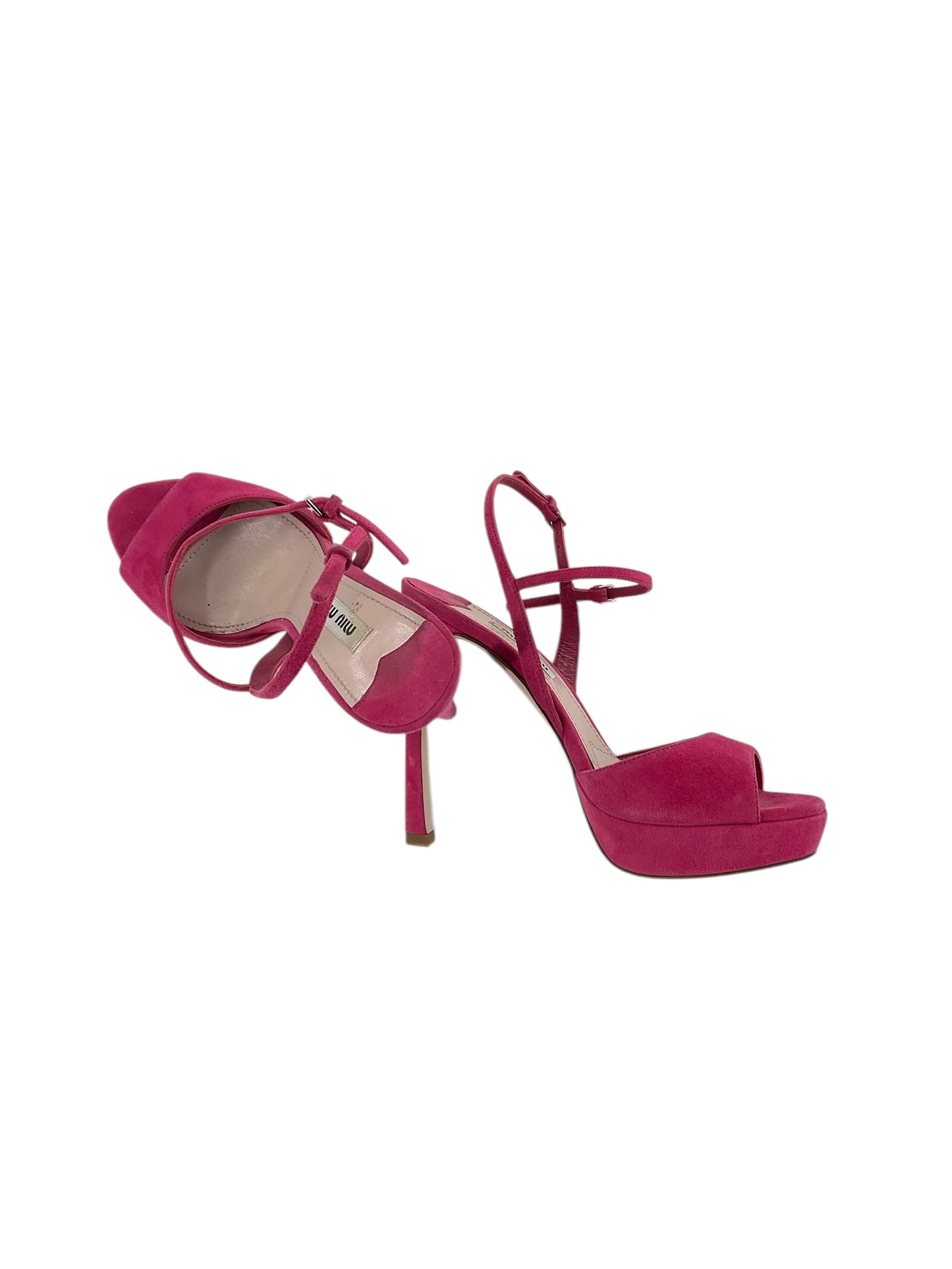 Miu Miu Peony Suede Slingback Sandals