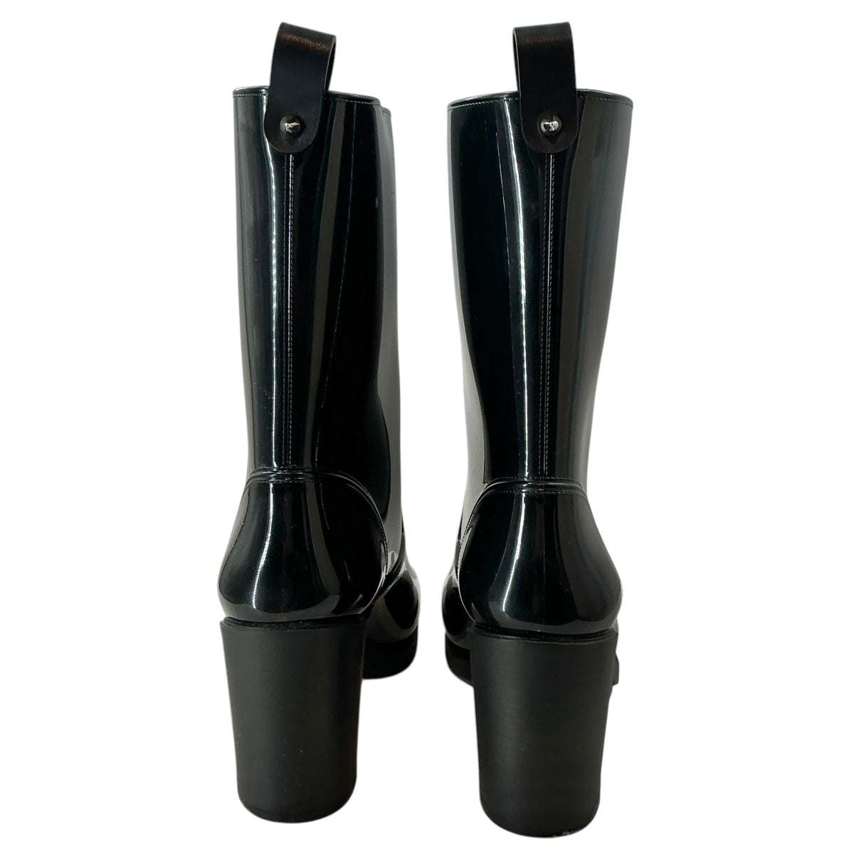 Christian Louboutin Loubirain 70 PVC Block Heel Rain Boot
