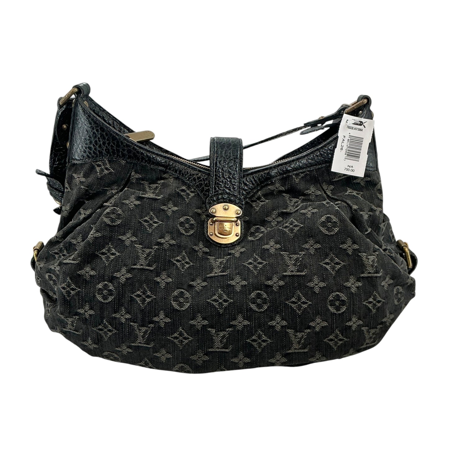 Louis Vuitton Noir Monogram Denim Shoulder Bag