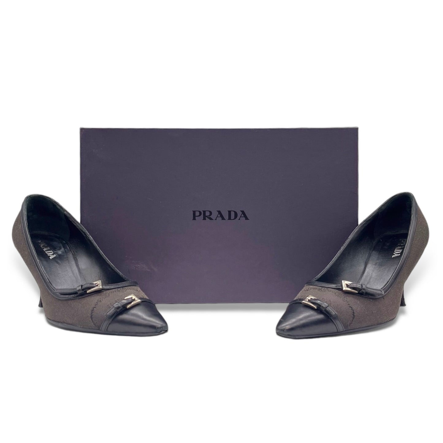 Prada Canvas Pointed Heels