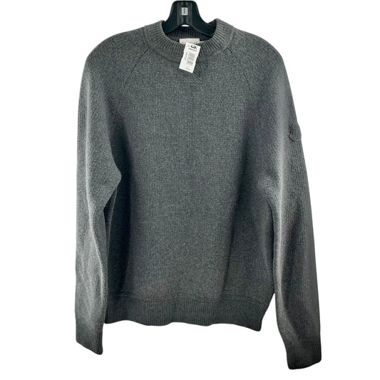 Moncler Grey Wool & Cashmere Raglan Crewneck Sweater
