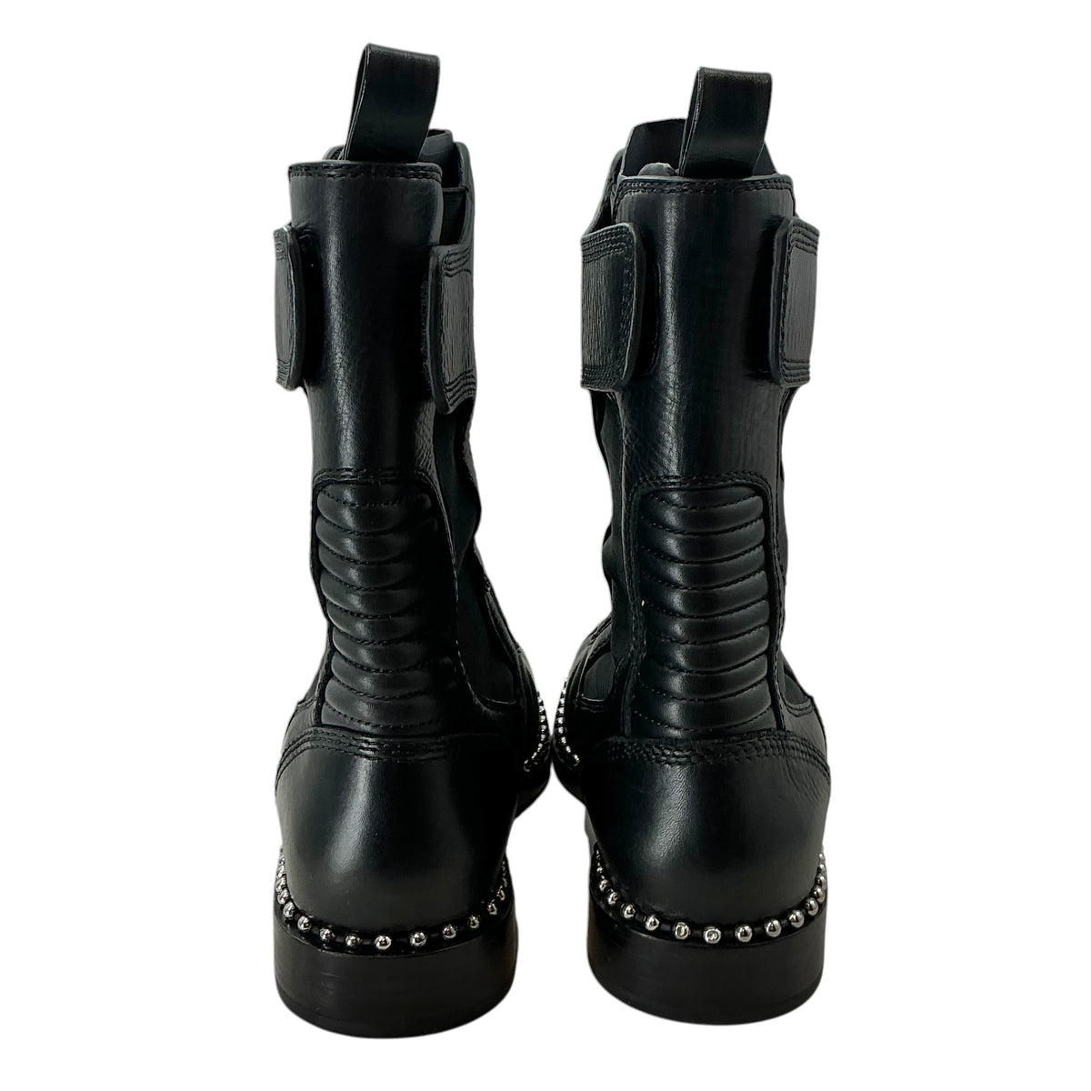 Alexander Wang Black Mica Ball Stud Biker Boots