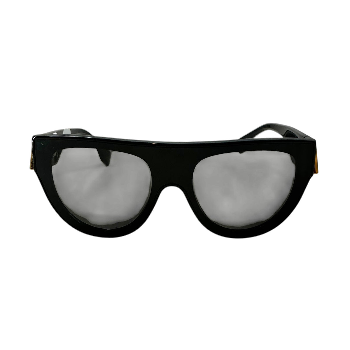 Fendi First FE40150I Black Acetate Shield Flat-Top Sunglasses