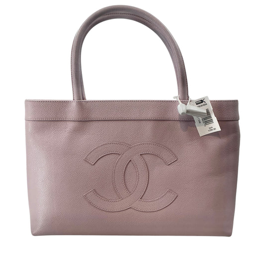 CHANEL Timeless CC Soft Pink Caviar Leather Shoulder Shopping Tote Bag