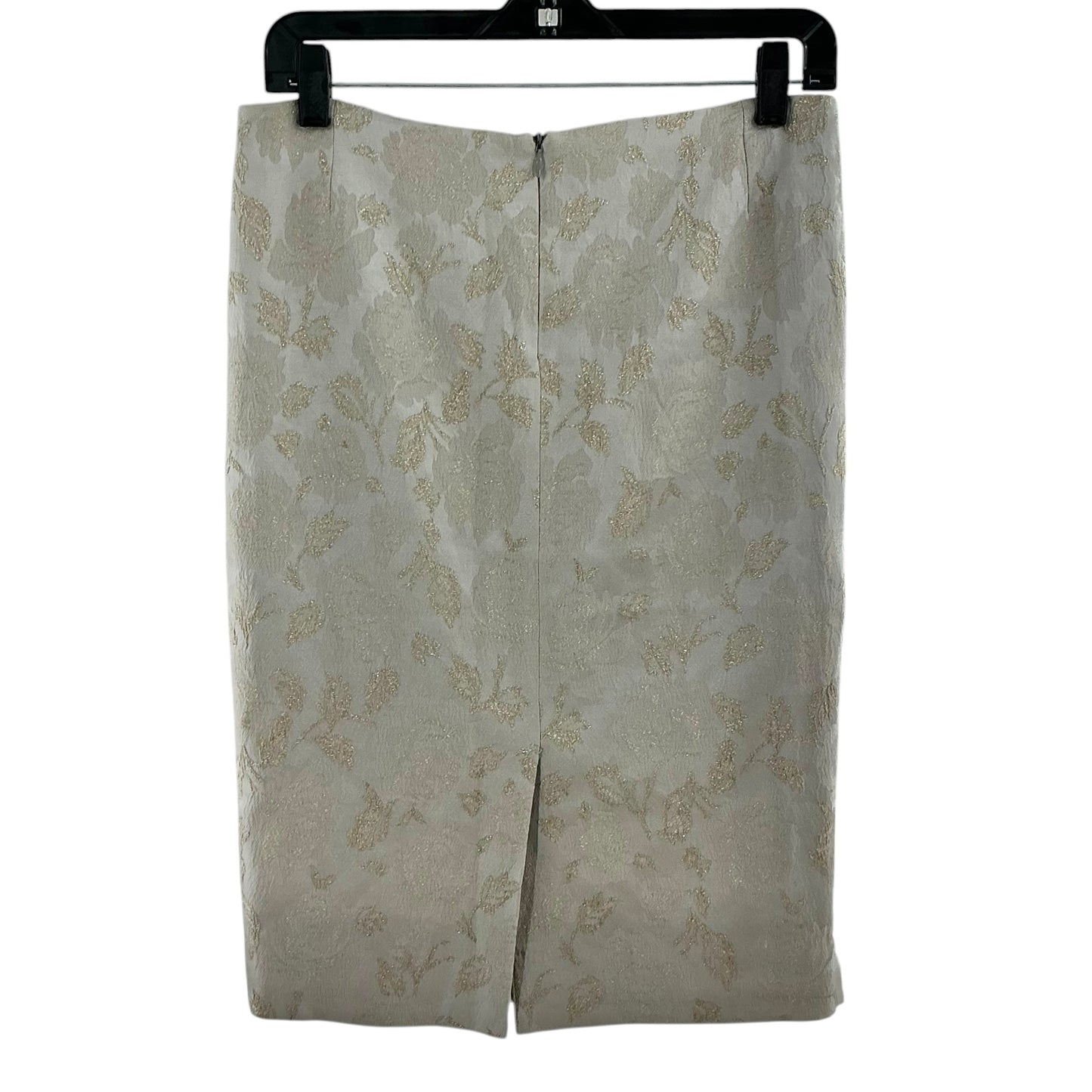 Dolce & Gabbana Cream Floral Brocade Pencil Skirt