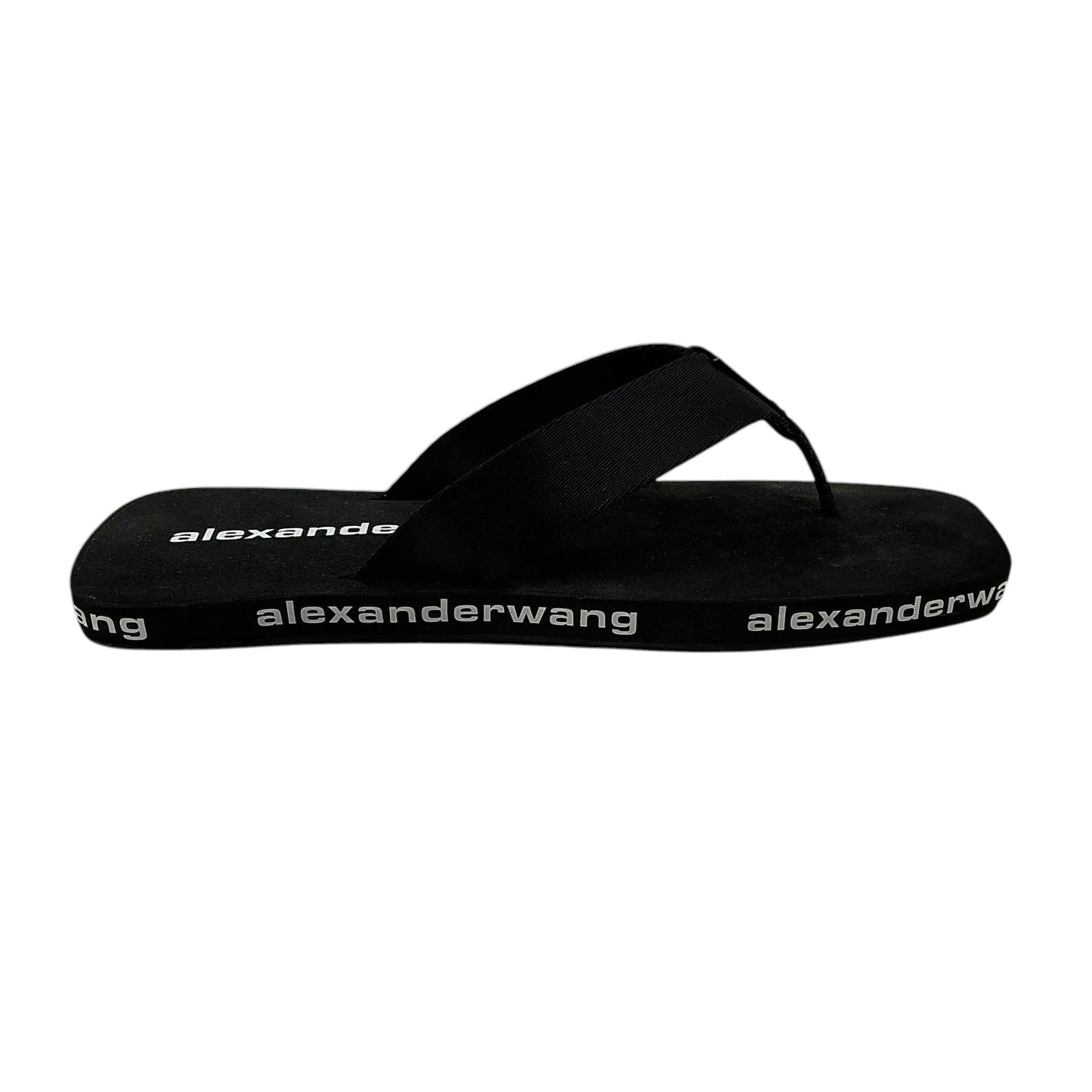 Alexander Wang Logo Wedge Flip Flop Sandals