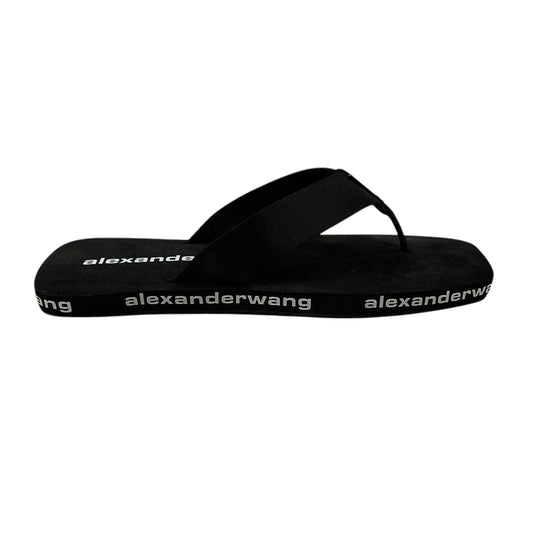 Alexander Wang Logo Wedge Flip Flop Sandals