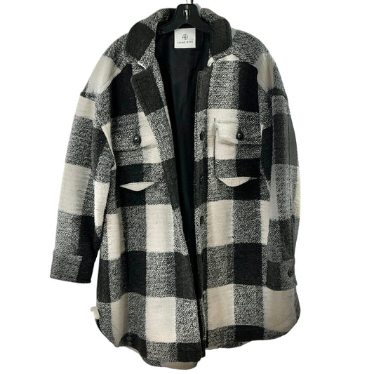 Anine Bing Mave Jacket in Cream Buffalo Check