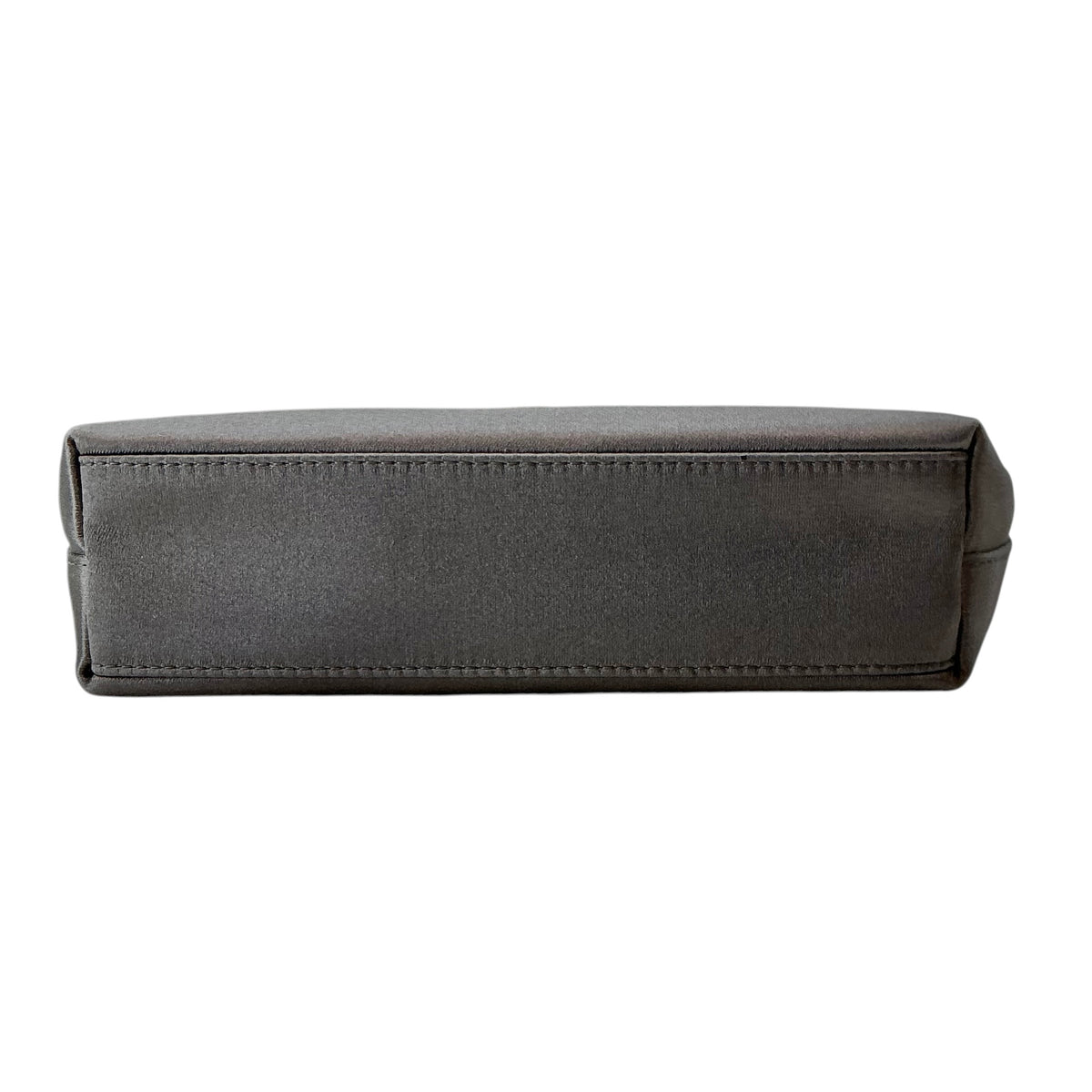 Prada Satin Triangle Logo Top Handle Mini Bag - Grey