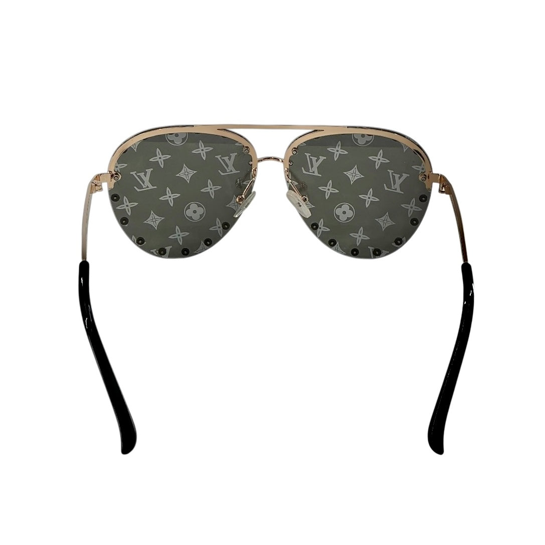 Louis Vuitton "The Party" Studded Monogram Aviator Sunglasses