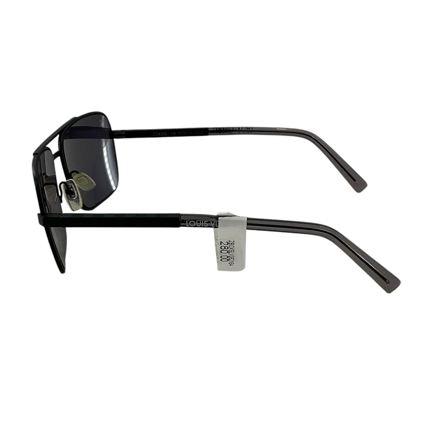 Louis Vuitton Attitude Black U Damier Square Aviator Sunglasses