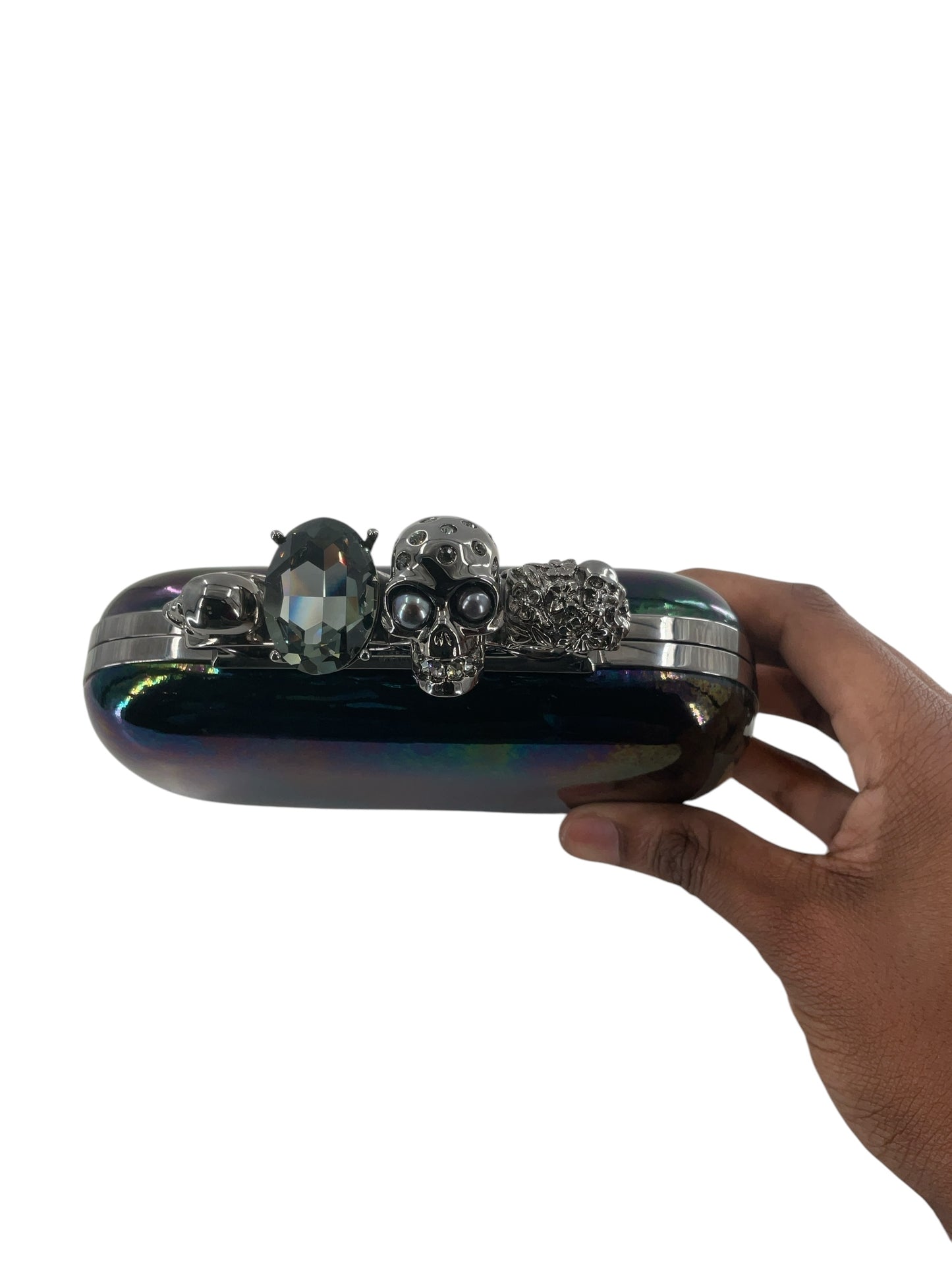 Alexander McQueen Oil Slick Knuckle Duster Box Clutch