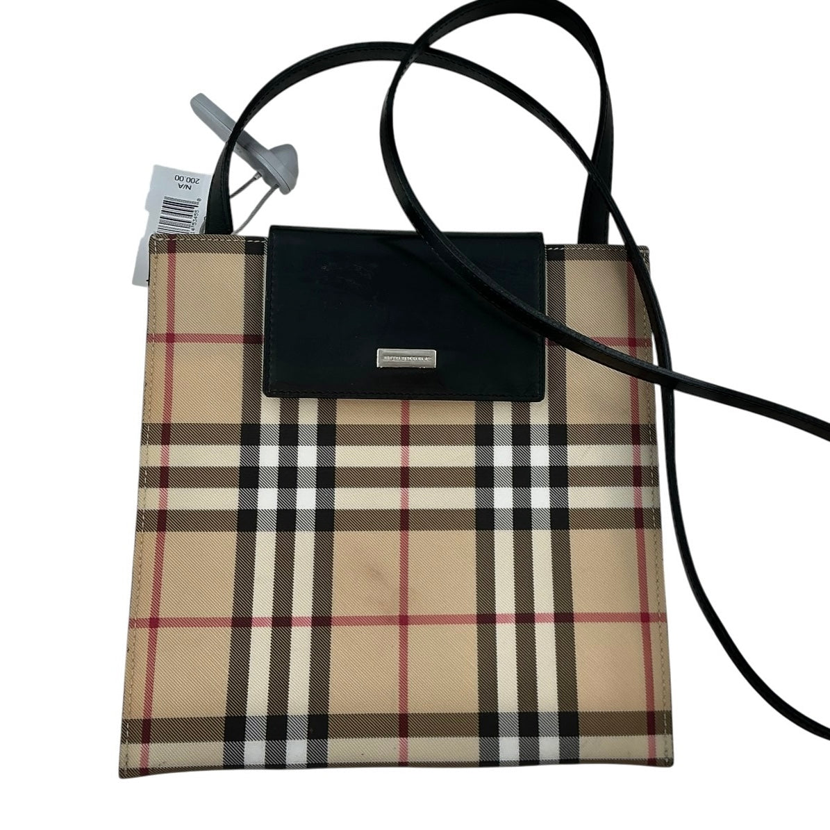 Burberry Nova Check PVC & Leather Shoulder Bag