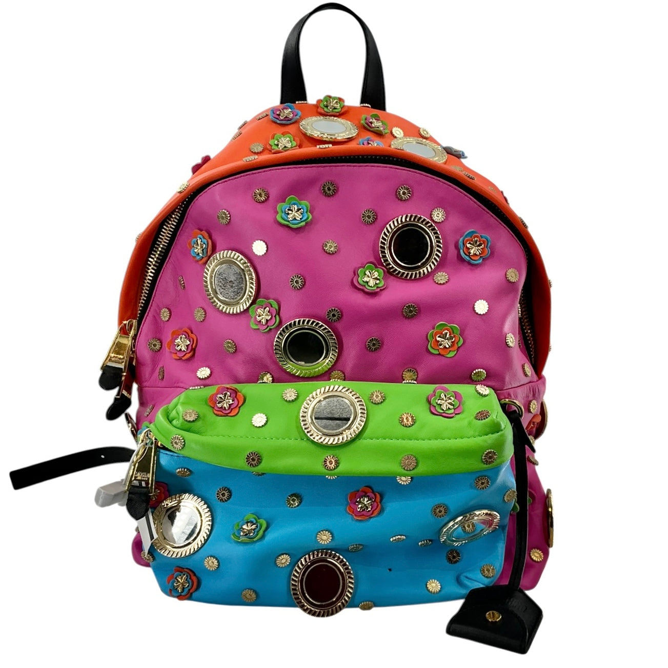 Moschino Couture "Hippie Chic" Embellished Leather Backpack