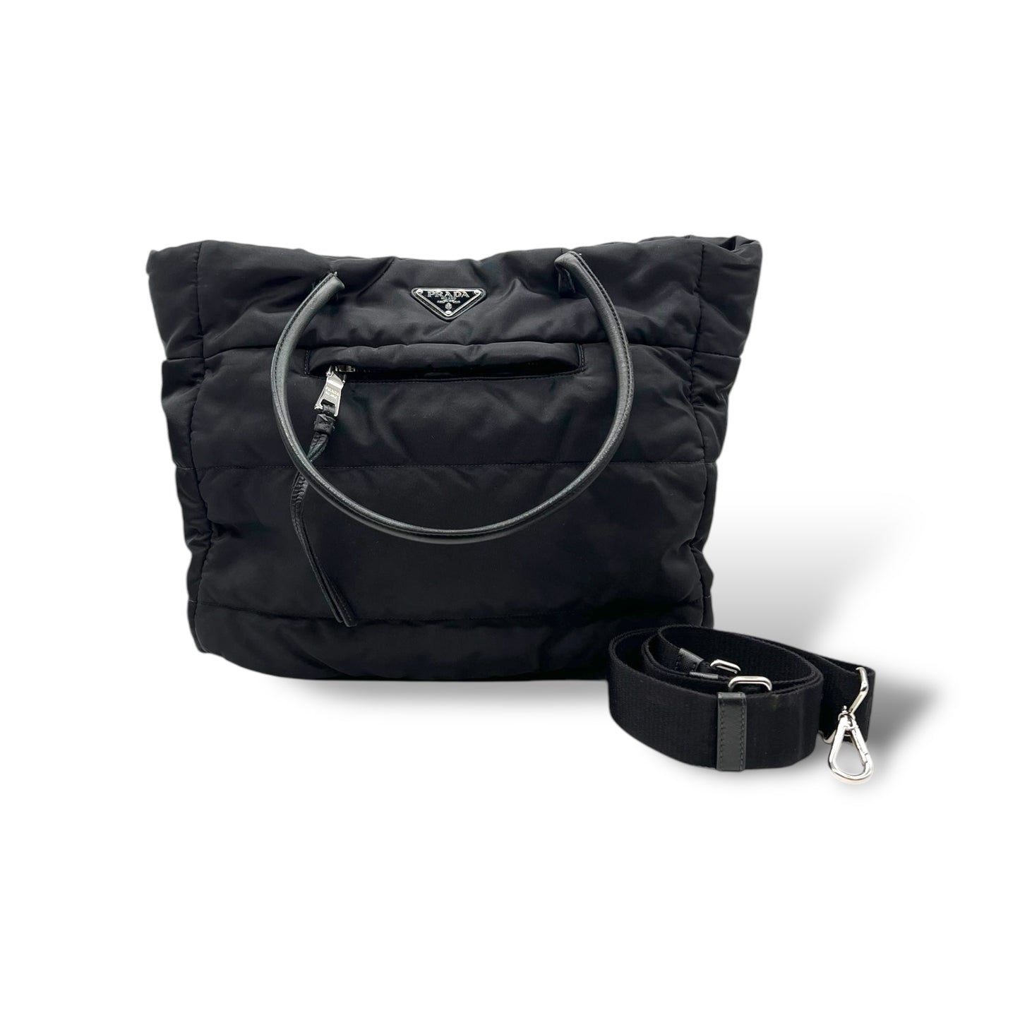 Prada Nylon Bomber Black Tote