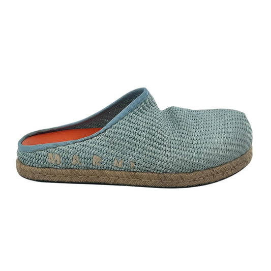 Marni Woven Raffia Sabot Mules