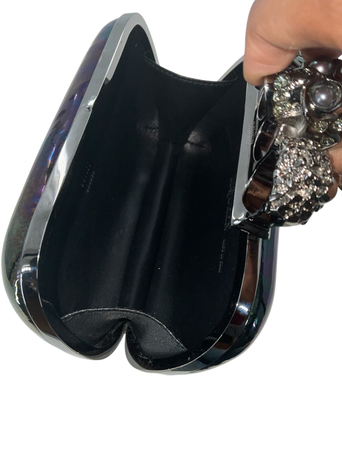 Alexander McQueen Oil Slick Knuckle Duster Box Clutch