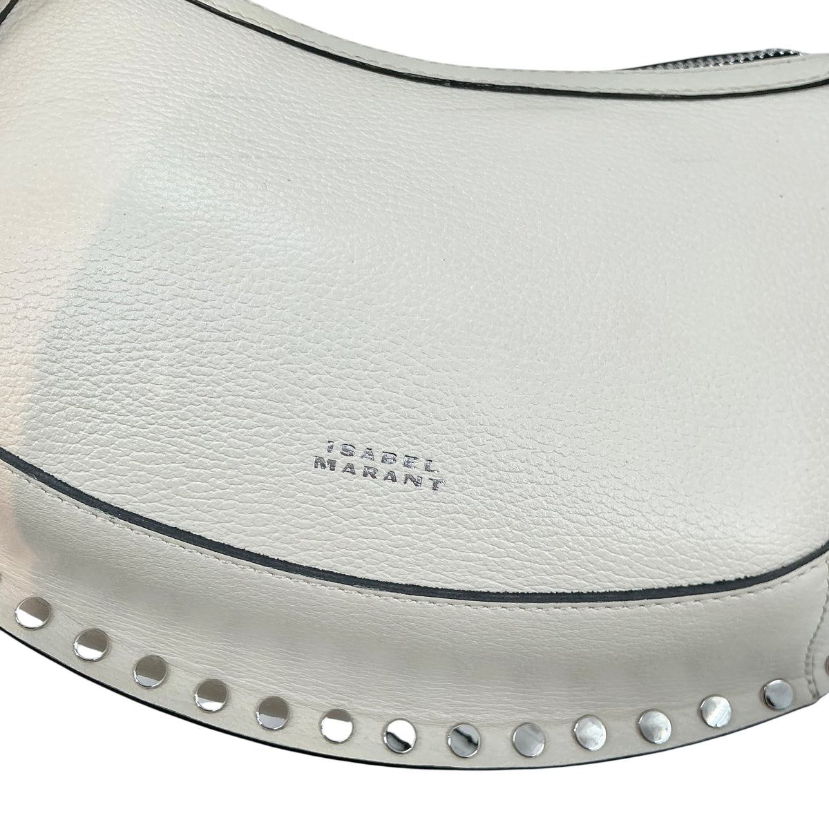 Isabel Marant Oskan Moon Studded Leather Shoulder Bag