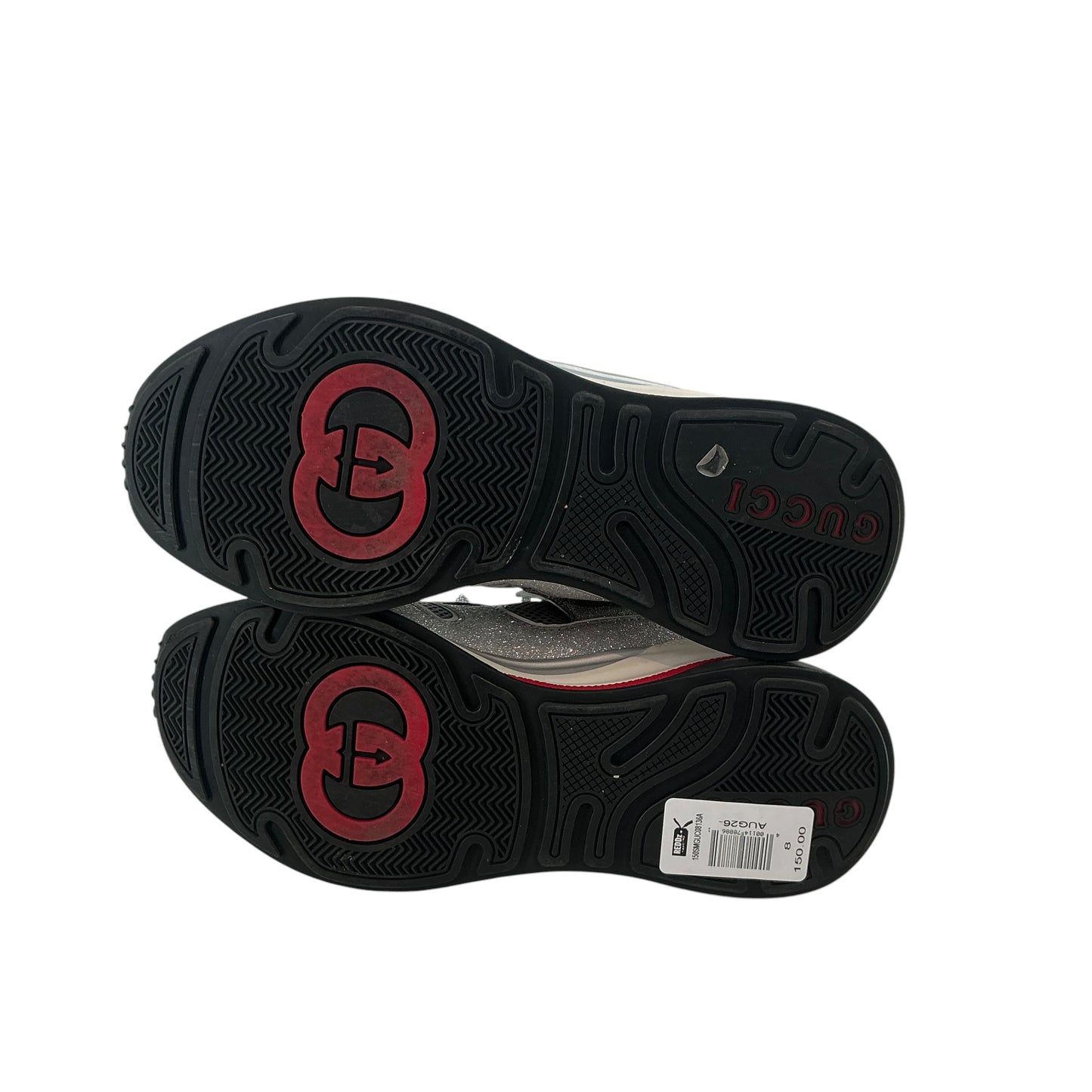Gucci Ultrapace Glitter Sneakers Metallic Silver