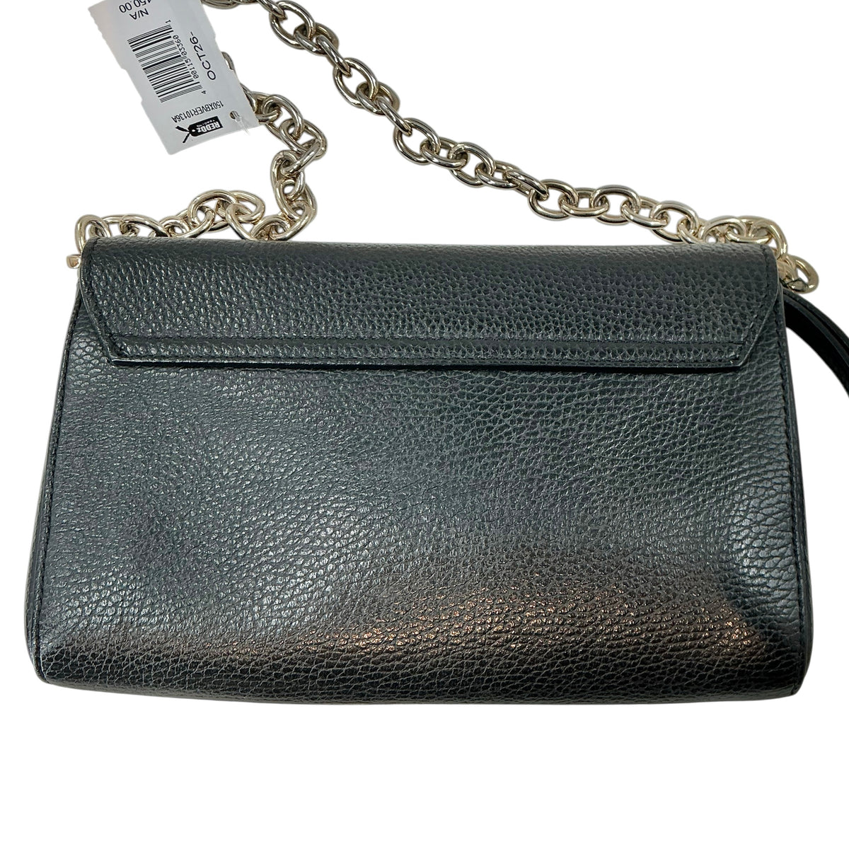 Versace Collection Black Pebble Grain Leather Convertible Shoulder Bag Clutch