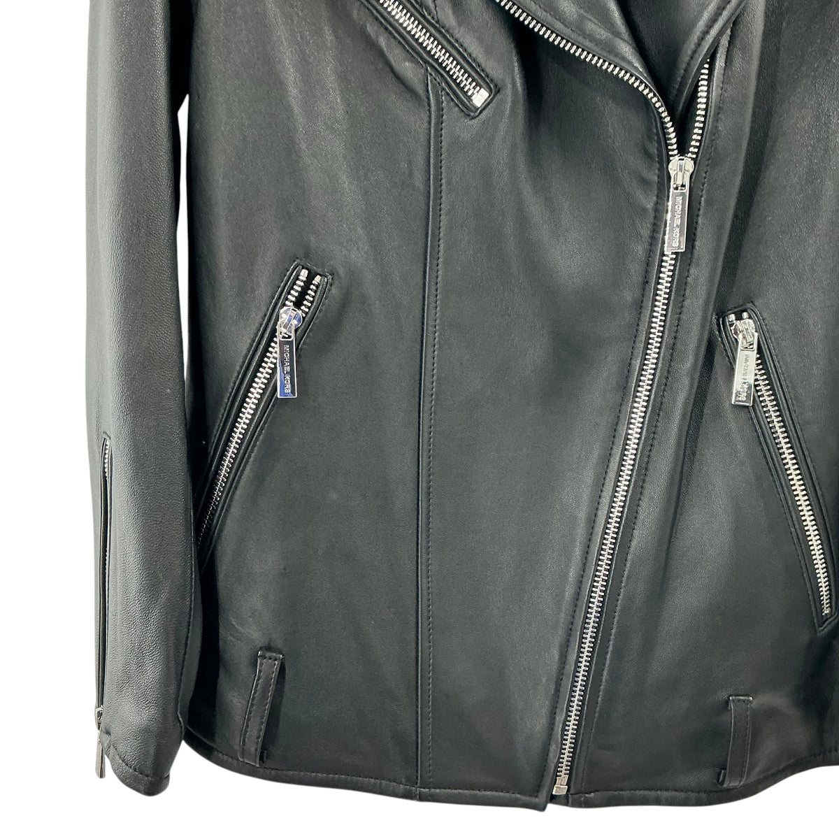 Michael Kors Women's Black Leather Moto Jacket