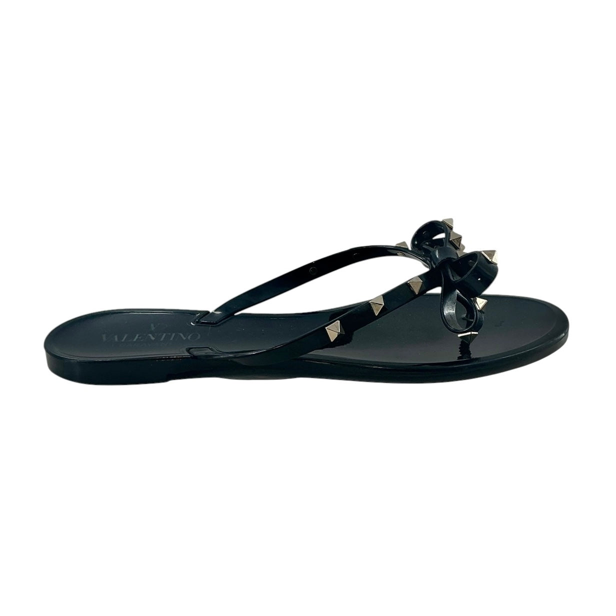 Valentino Garavani Rockstud Bow Jelly Thong Sandals