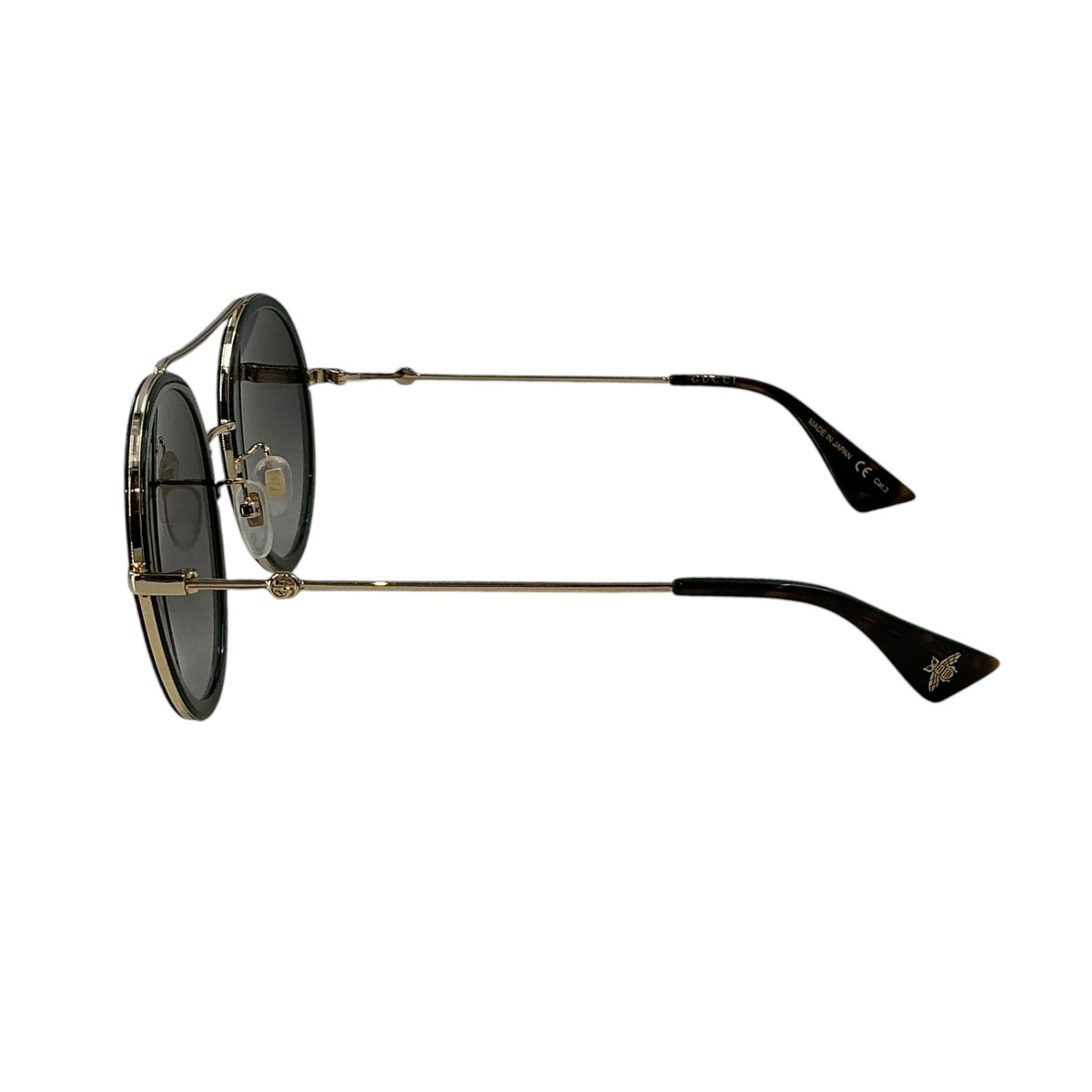 Gucci GG0061S Round Web Frame Sunglasses