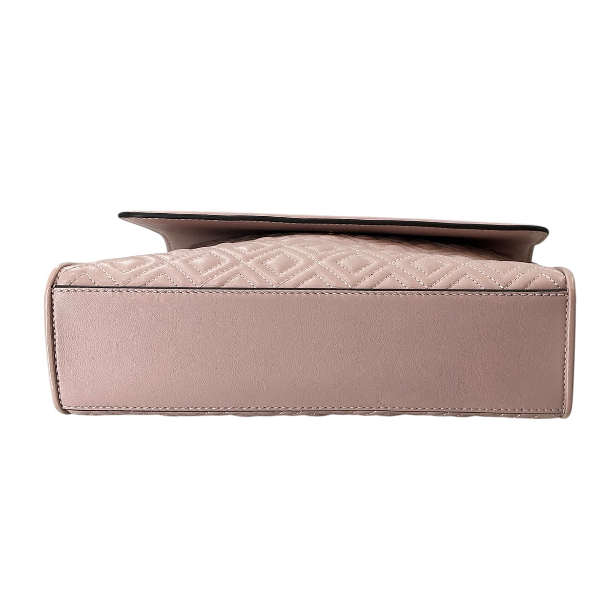 Tory Burch Fleming Medium Quilted Leather Flap Crossbody Purse - Light Pink