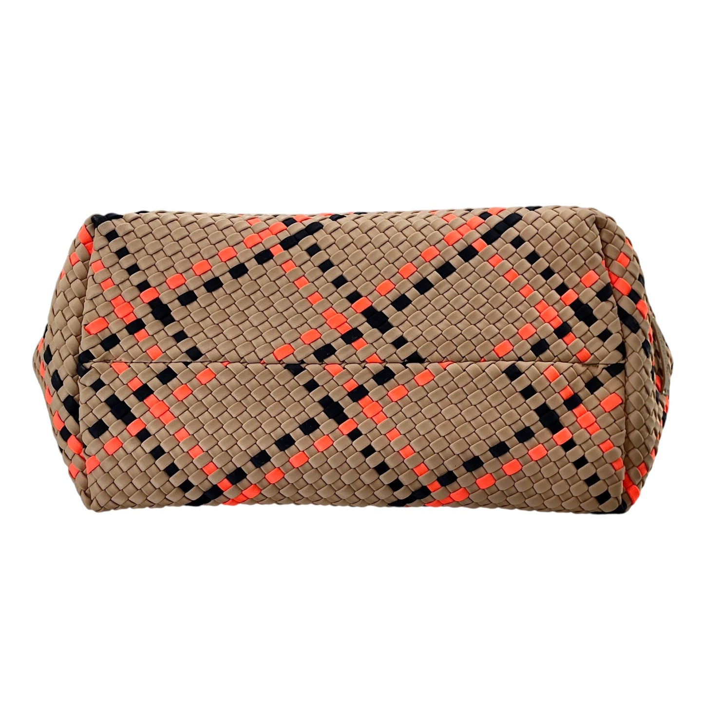 NAGHEDI St. Barths Large Handwoven Neoprene Plaid Tote Bag