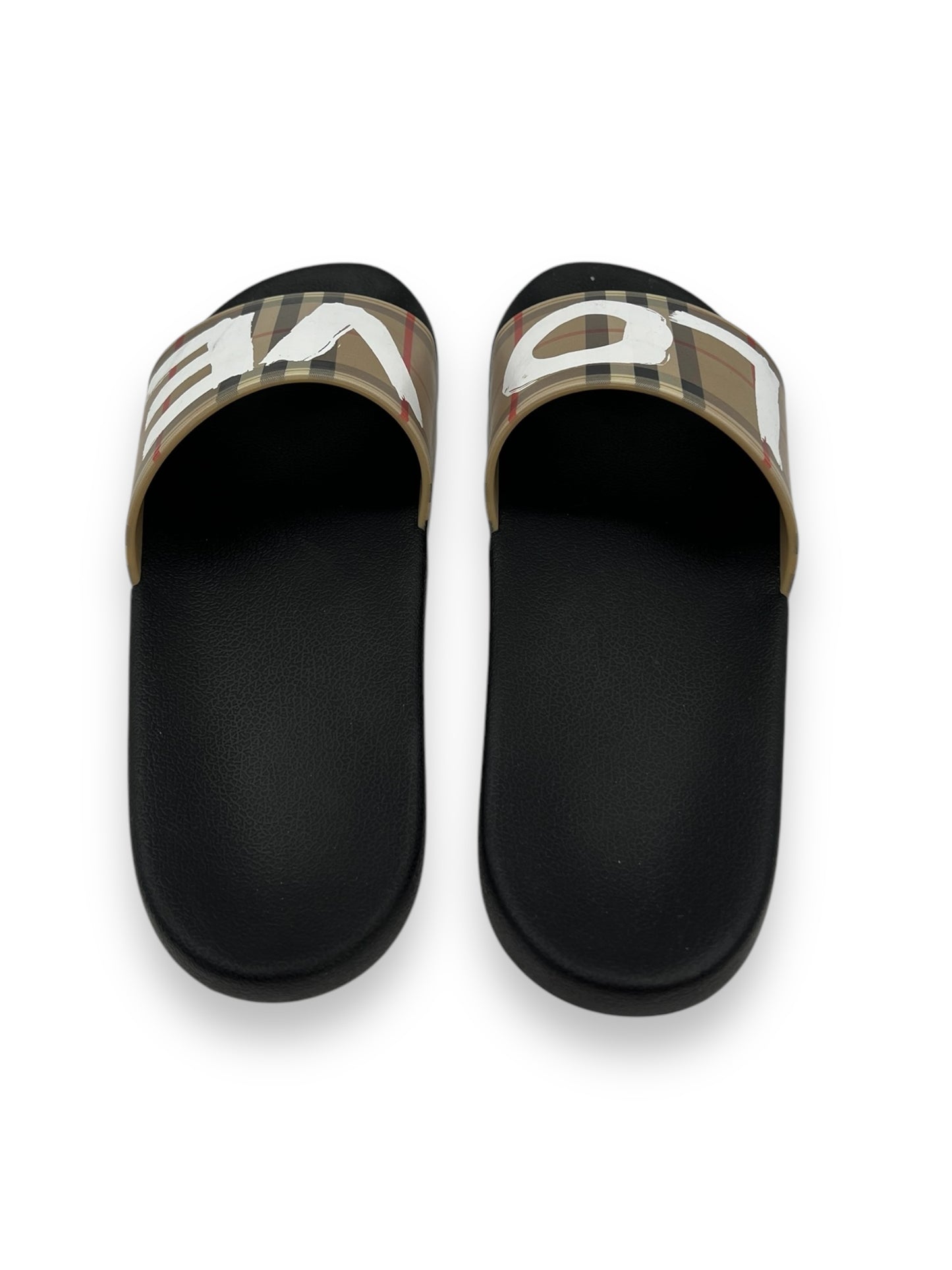 Burberry Beige Vintage Love Slides