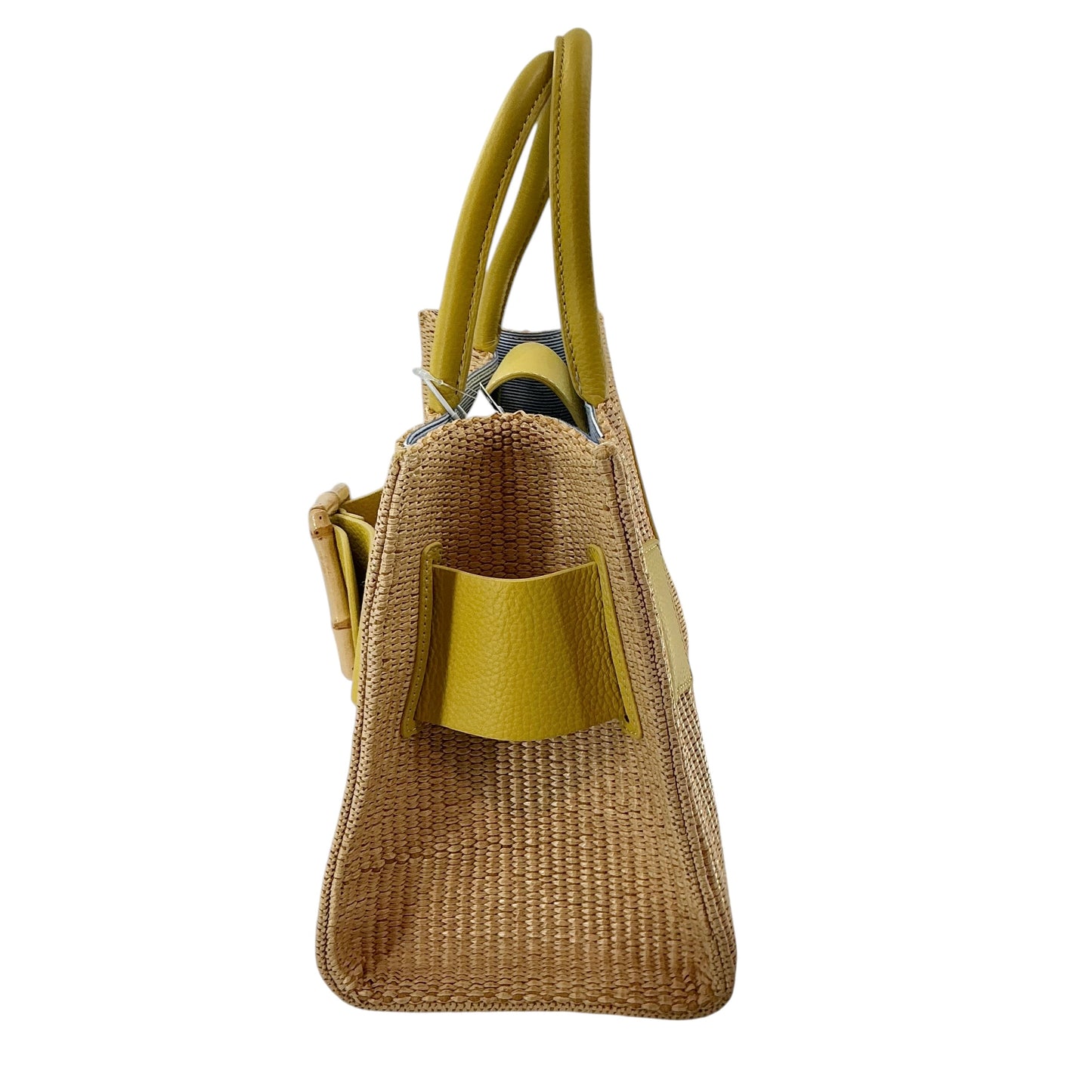 J.McLaughlin Holland Straw Tote in Chartreuse