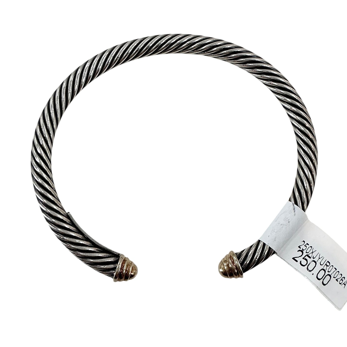David Yurman Classic Cable 5mm Cuff Bracelet in Sterling Silver and 14K Gold