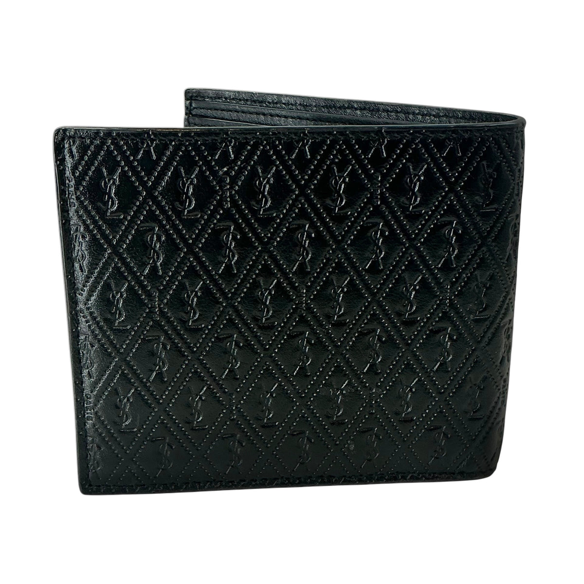Saint Laurent Men's Le Monogramme Allover East/West Leather Wallet - Black