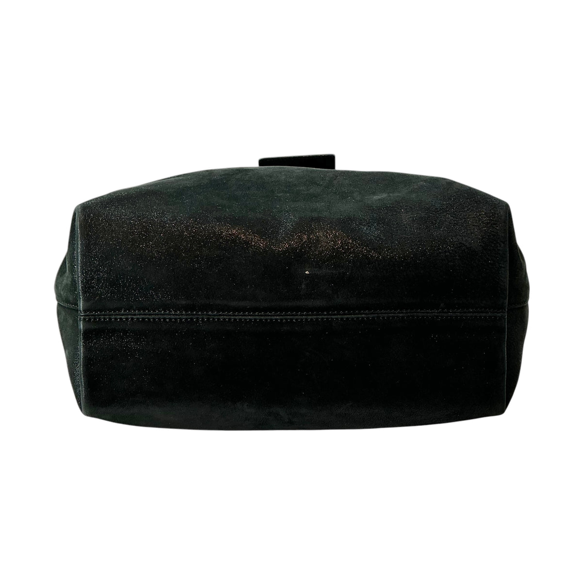 Fendi Black Suede Forever Mama Hobo Bag with Tortoiseshell FF Clasp