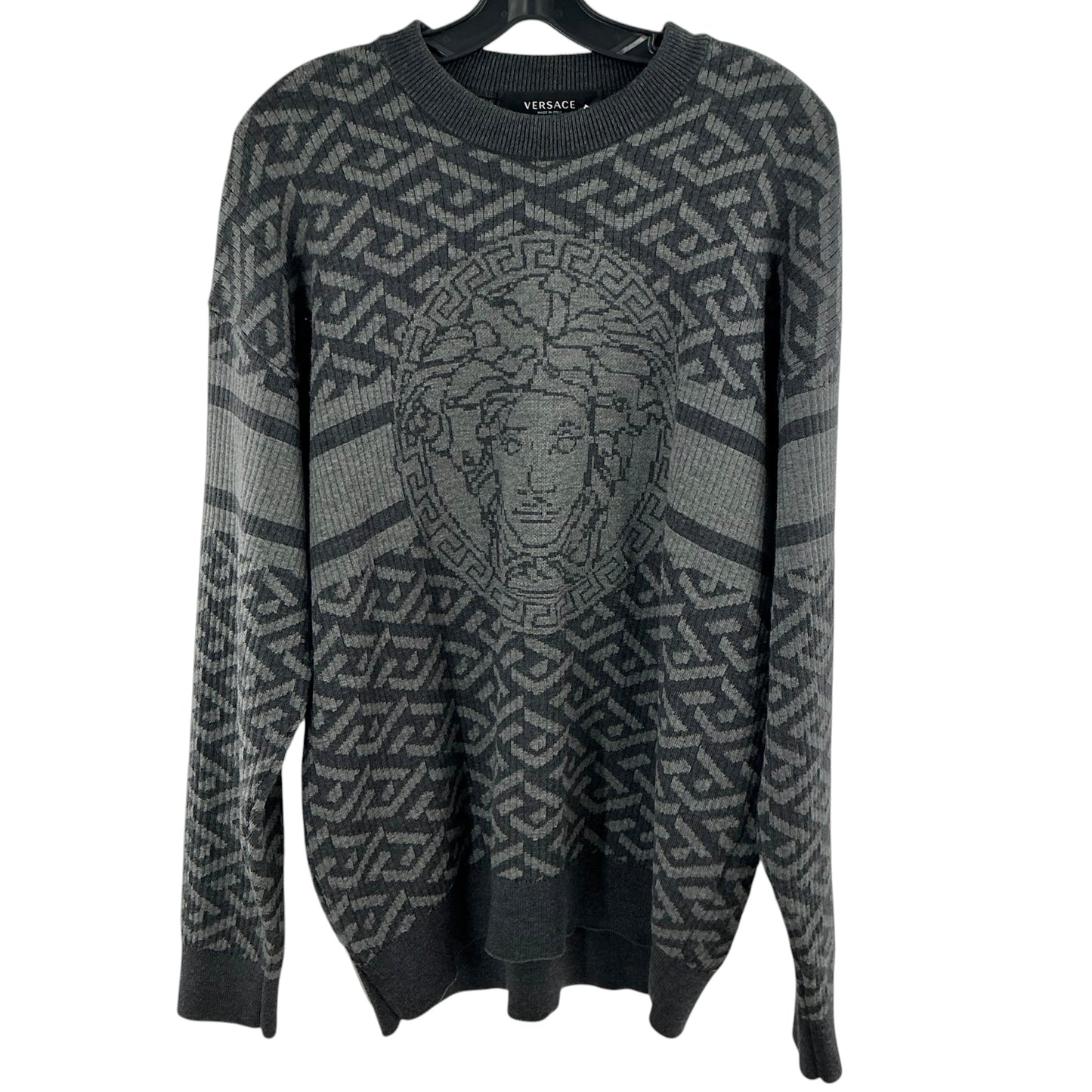 Versace La Greca Medusa Jacquard Wool Sweater