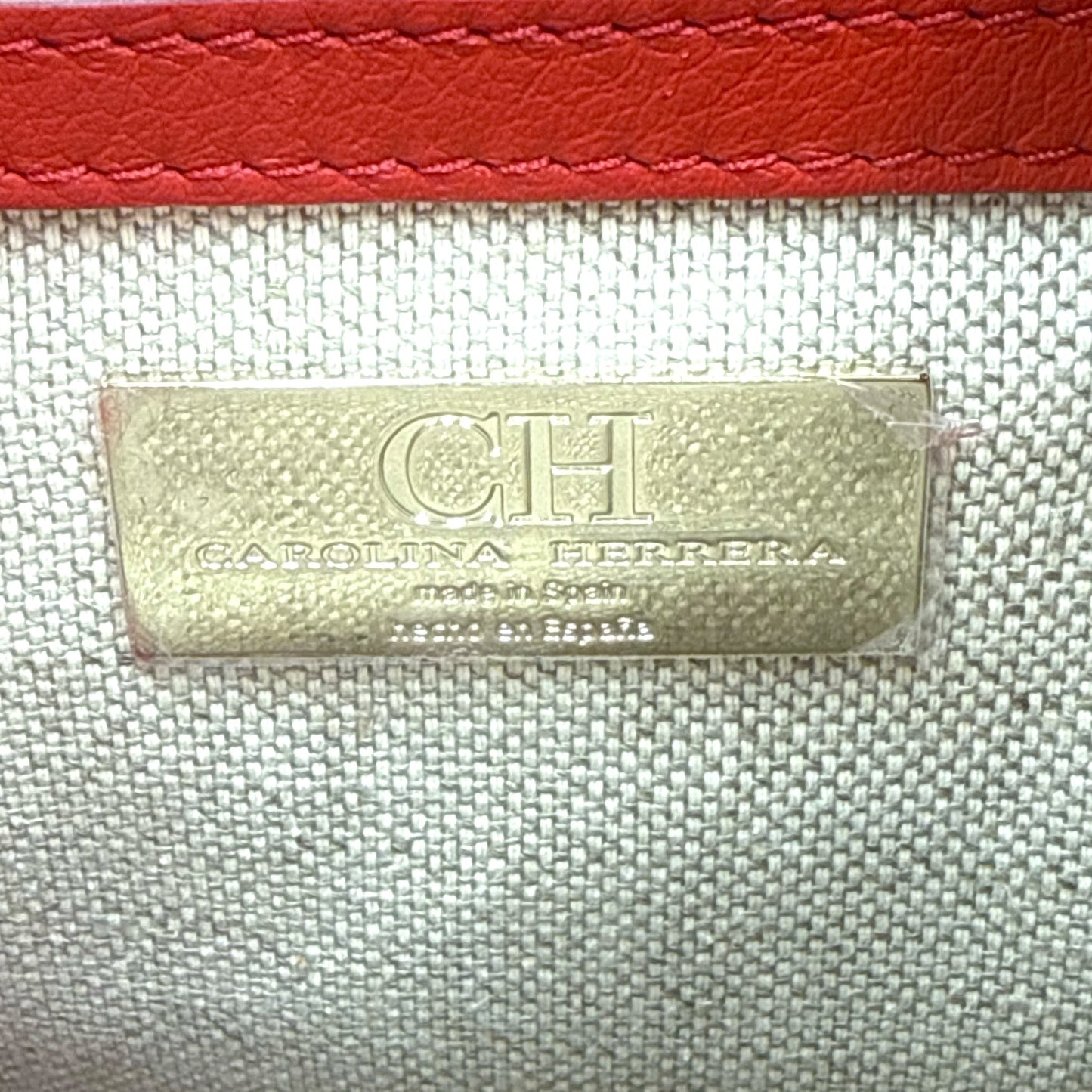 Carolina Herrera Initials Insignia Leather Shoulder Bag