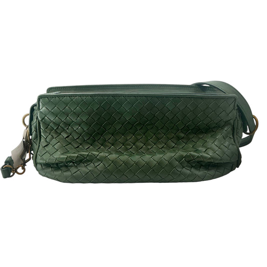 Bottega Veneta Green Nappa Intrecciato Crossbody Bag