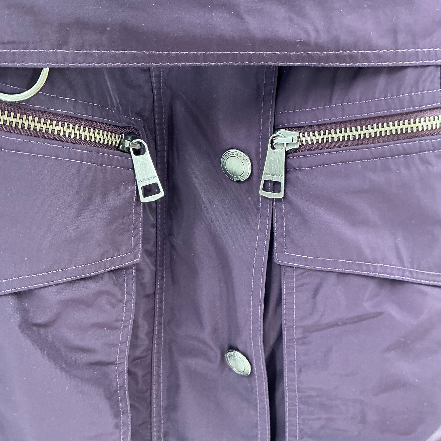 Burberry Brit Purple Belted Trench Coat Jacket