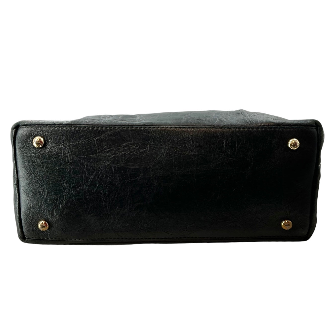 Dolce & Gabbana Black Distressed Leather "Miss Rouche" Tote