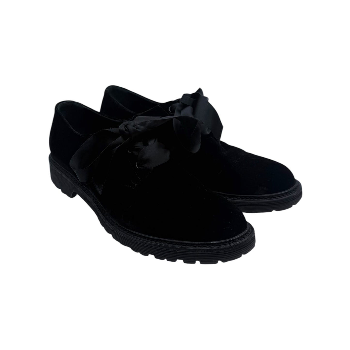 Saint Laurent Army Lace-up Velvet Shoes