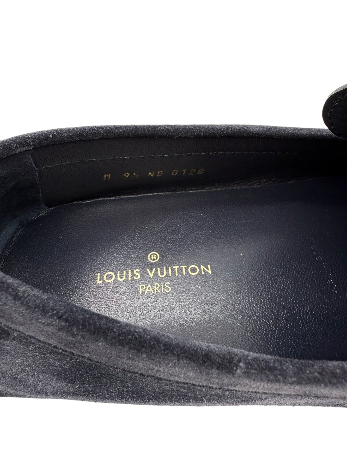 Louis Vuitton Blue Suede Moccasin Loafers