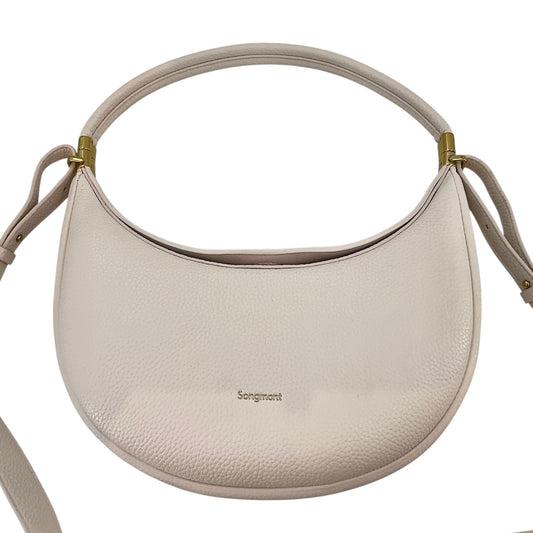 Songmont Medium Luna Bag – Ivory Pebbled Full-Grain Leather