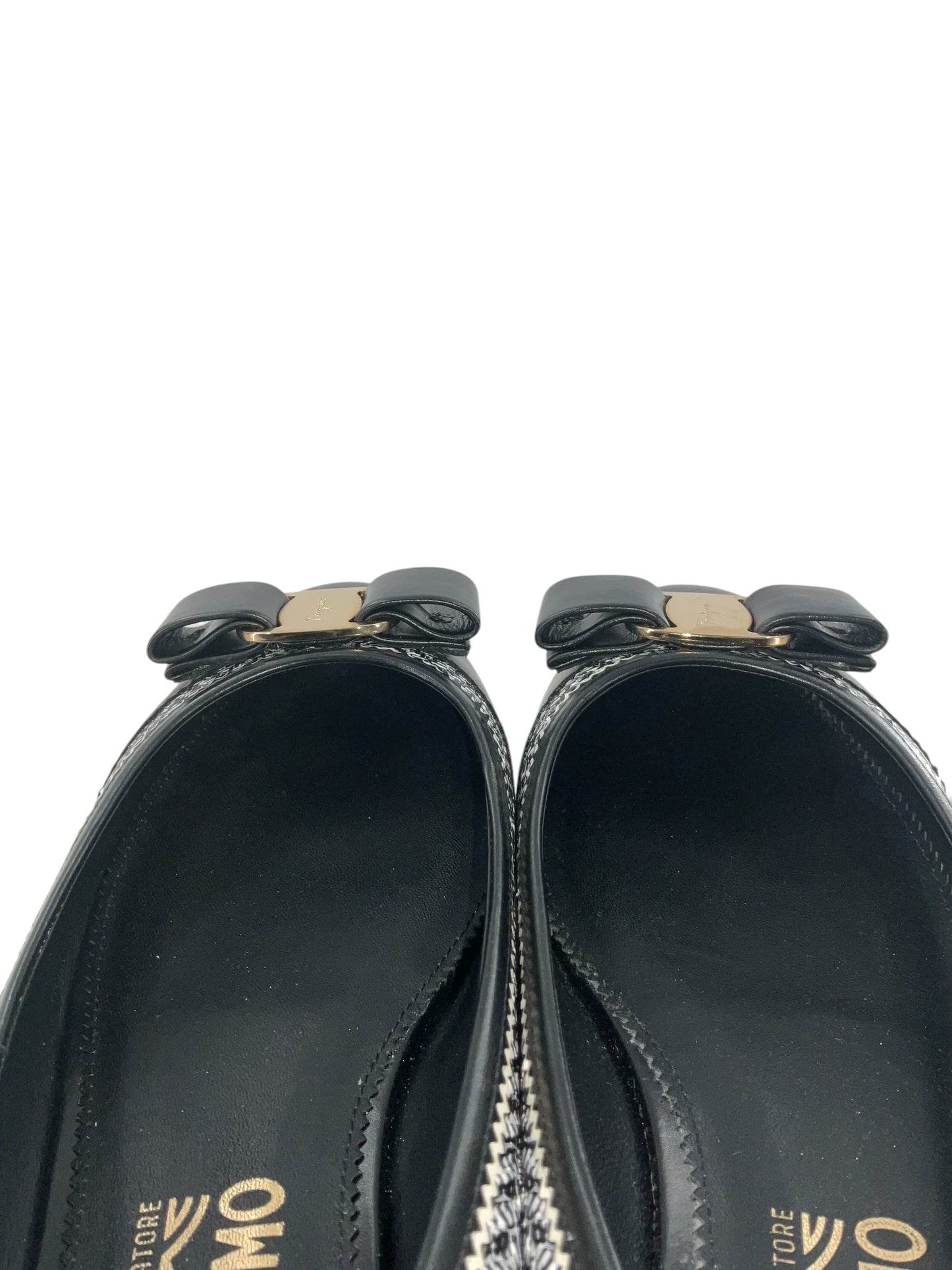 Salvatore Ferragamo Zig-Zag Ballerina Flats