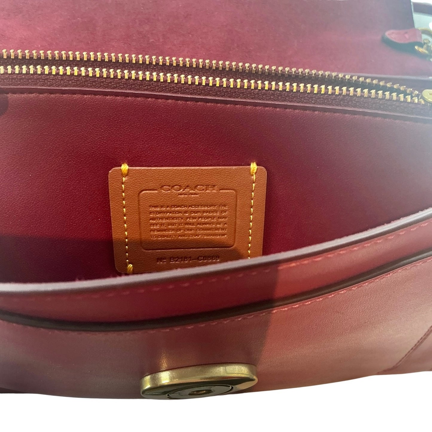 Coach Tabby Chain Clutch in Rouge Pink
